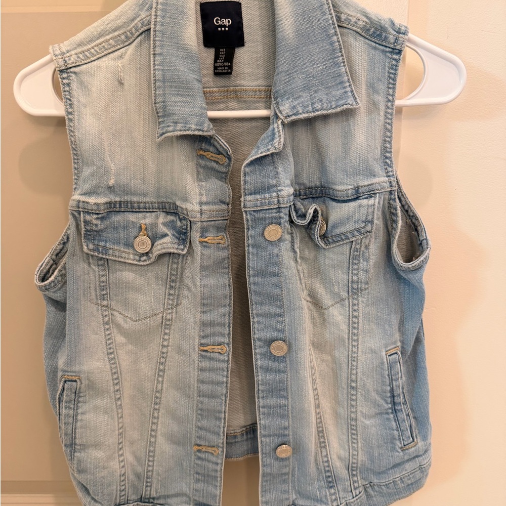 GAP Sky Blue Denim Vest